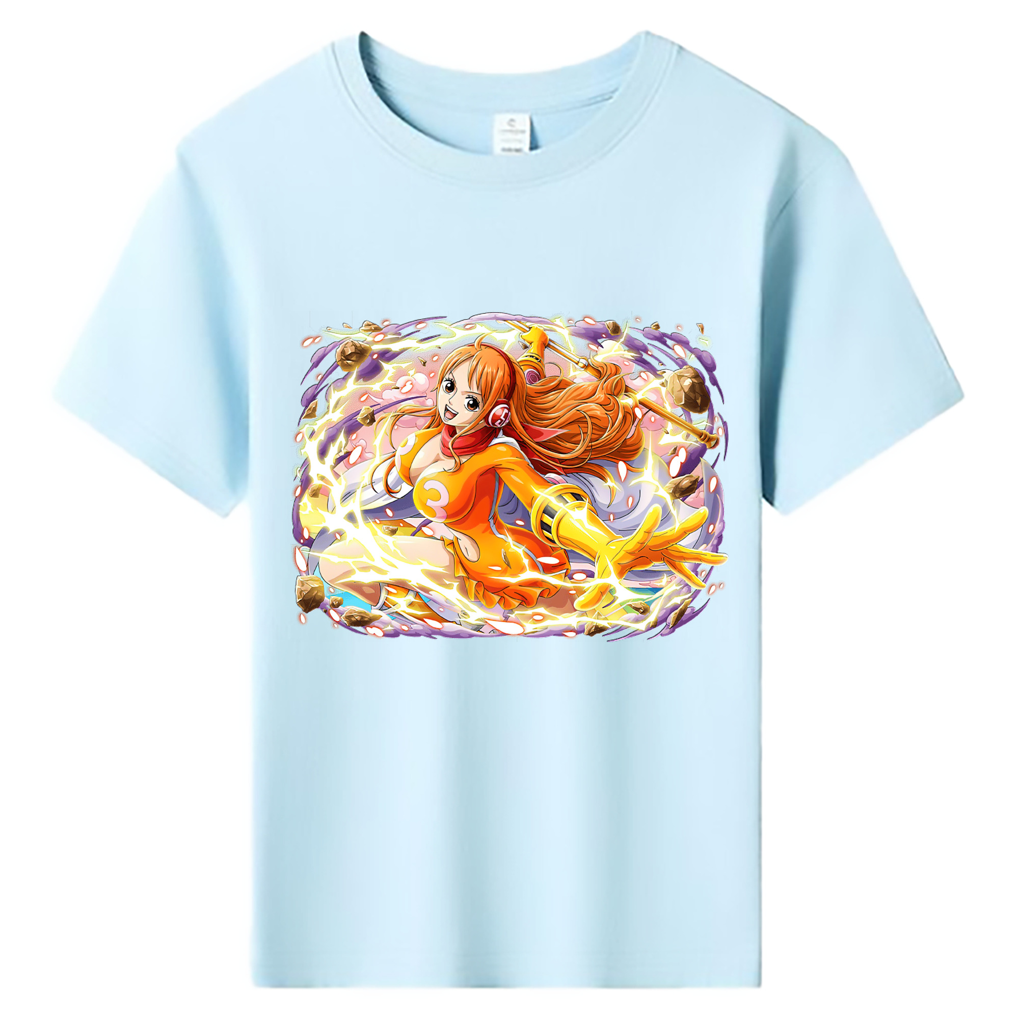 （画像用） ワンピース ナミ ONE PIECE Nami 綿100％キッズTシャツ（フロントプリント）